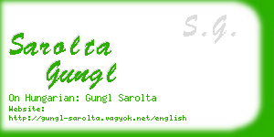 sarolta gungl business card